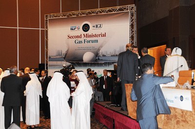 A short break duing the 2nd Ministerial  Gas Forum in Doha (photo: E.Gonder,IGU)